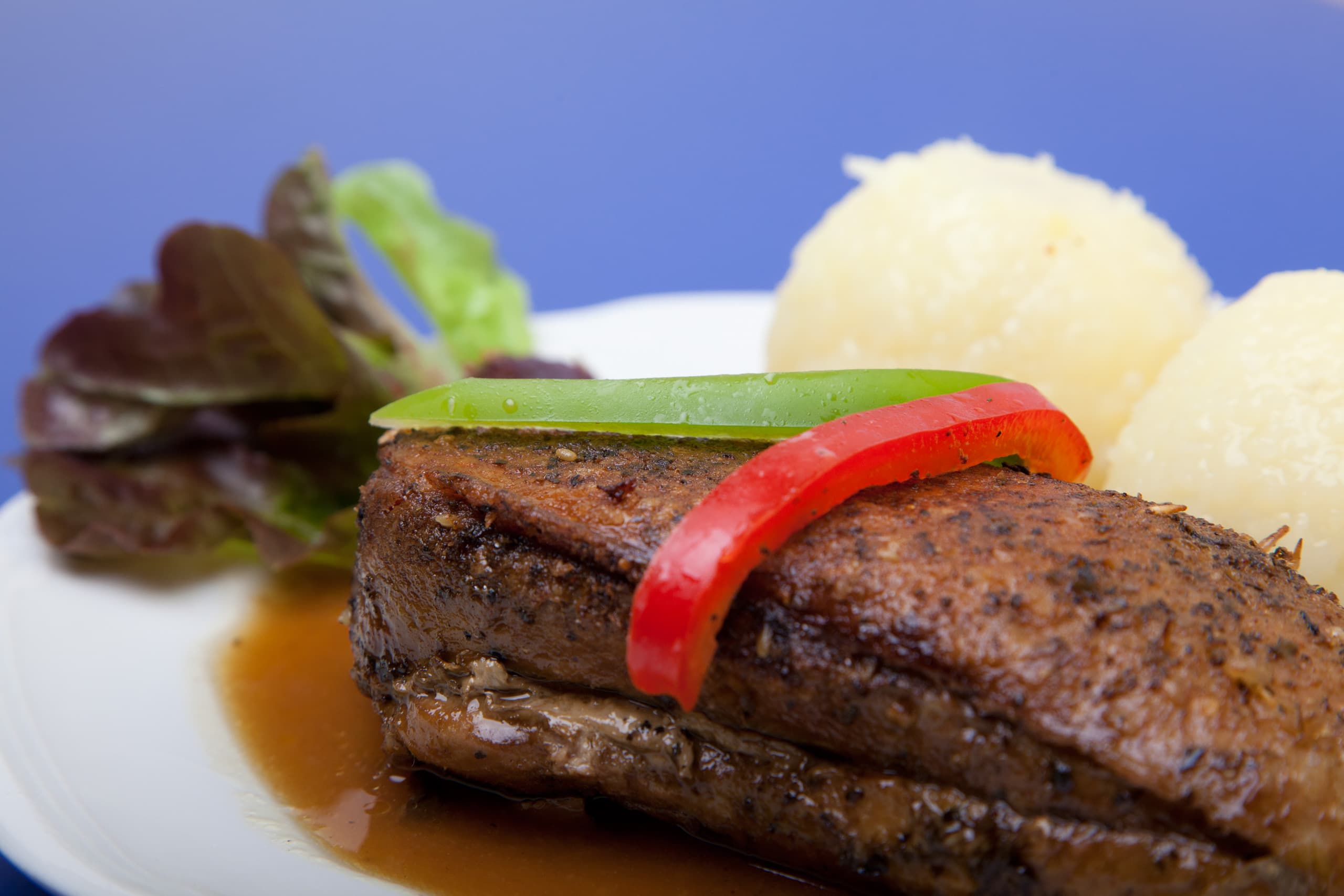 Gansbrust mit Blaukraut